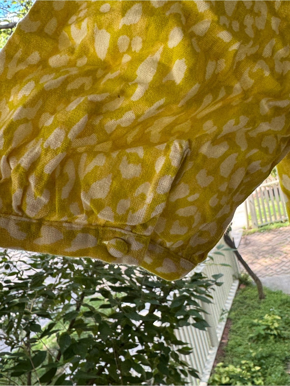 Who What Wear Yellow and White Printed Short-Sleeve Maxi Dress - Picture 8 of 9